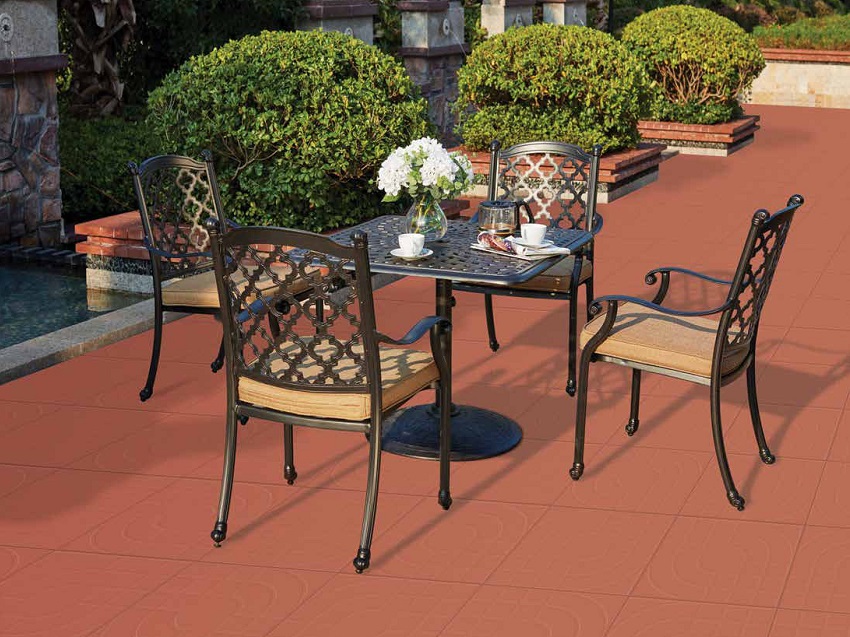Mẫu gạch lát sân biệt thự Viglacera D407 40x40 Mẫu gạch lát sân biệt thự Viglacera D407 40x40