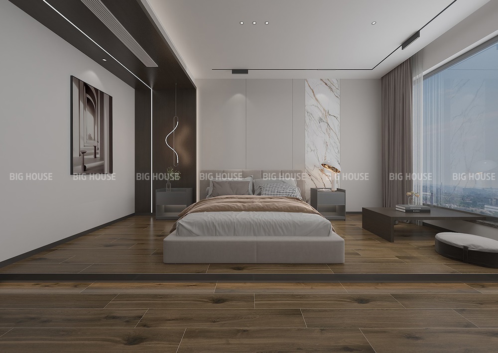 có nên lát gạch giả gỗ cho phòng ngủ