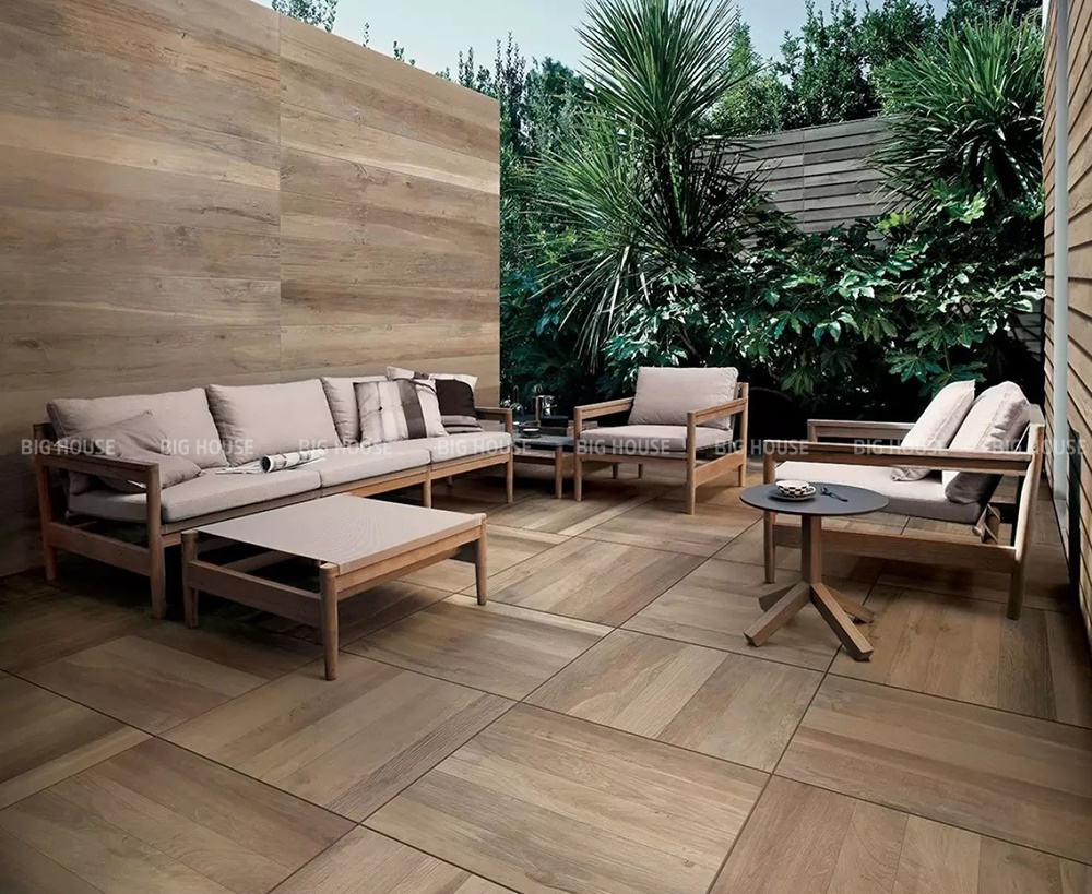 gạch giả gỗ 50x50 lát nền ngoài trời
