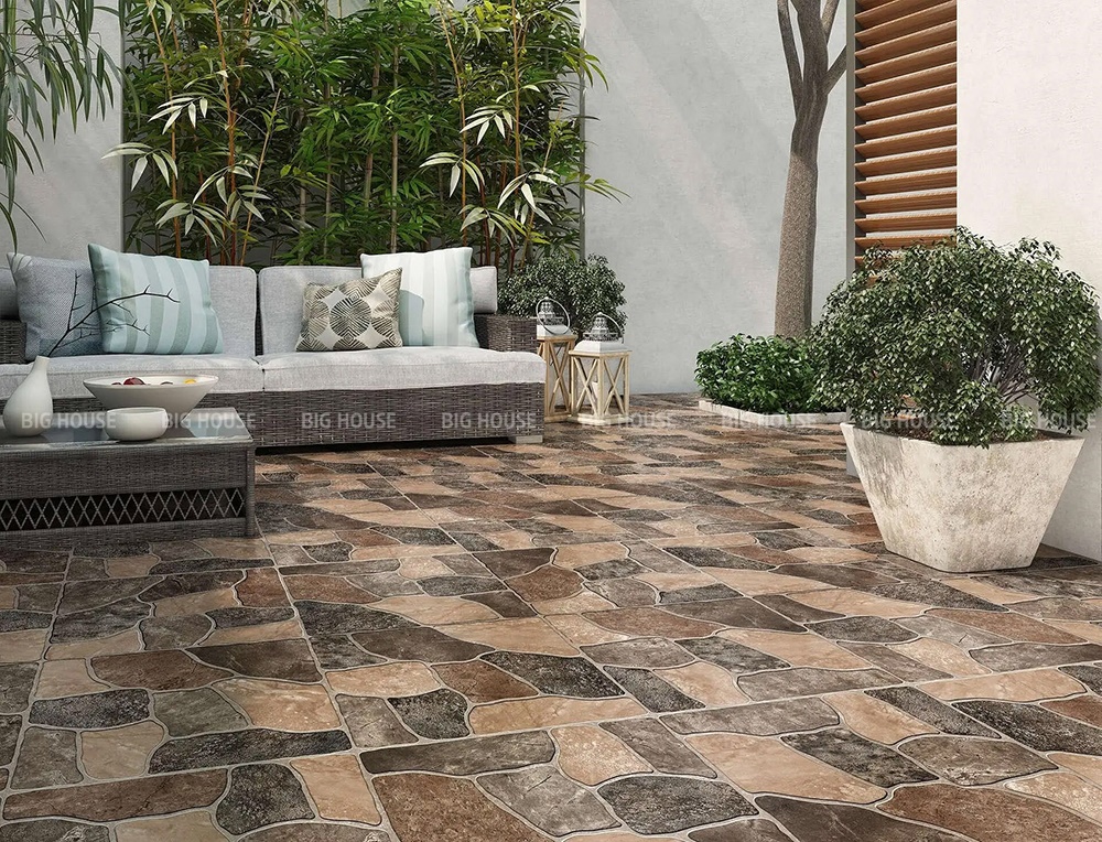 Mẫu gạch giả đá rối ấn tượng, đẹp mắt Gạch lát sân giả đá rối