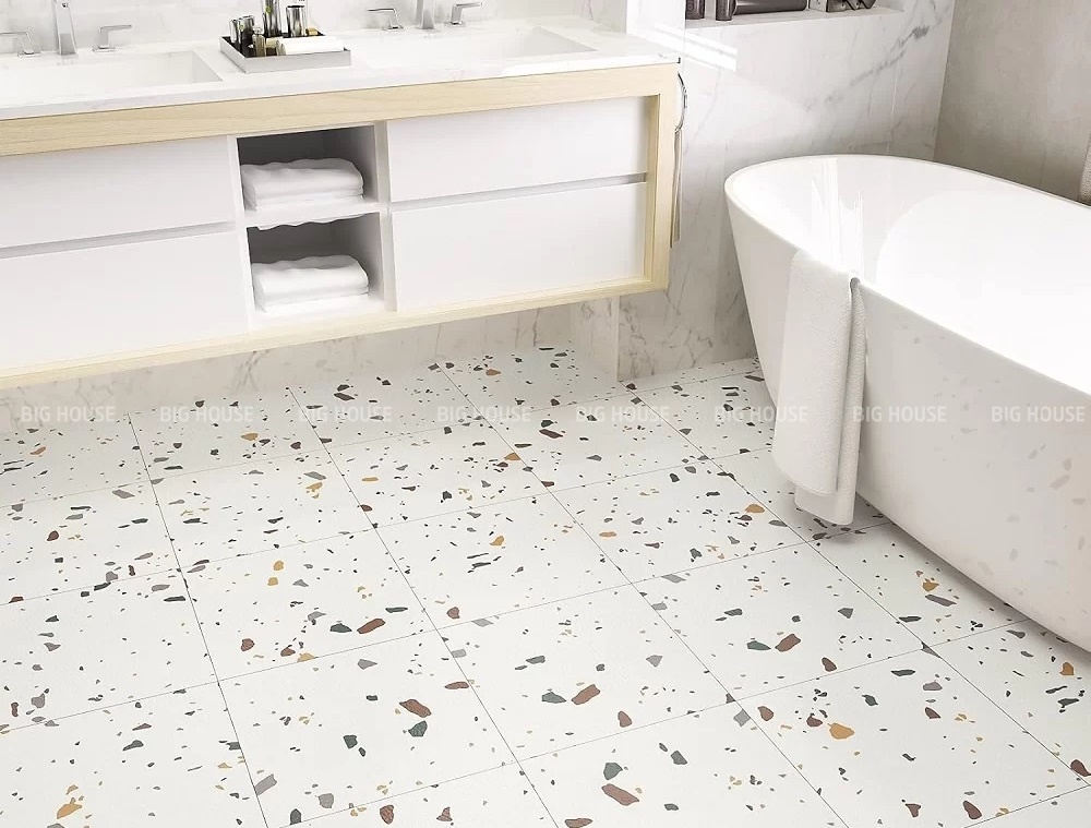 gạch nền nhà tắm terrazzo