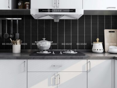 16 Mẫu gạch ốp bếp màu đen Sang trọng, Cá tính, Giá tốt nhất