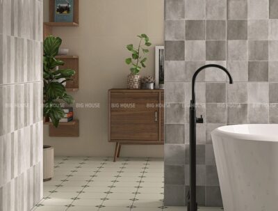 FULL Mẫu gạch ốp nhà vệ sinh màu ghi, xám Hiện đại, Dễ phối