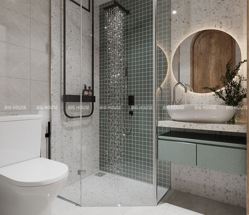 Mẫu gạch mosaic màu xanh pastel