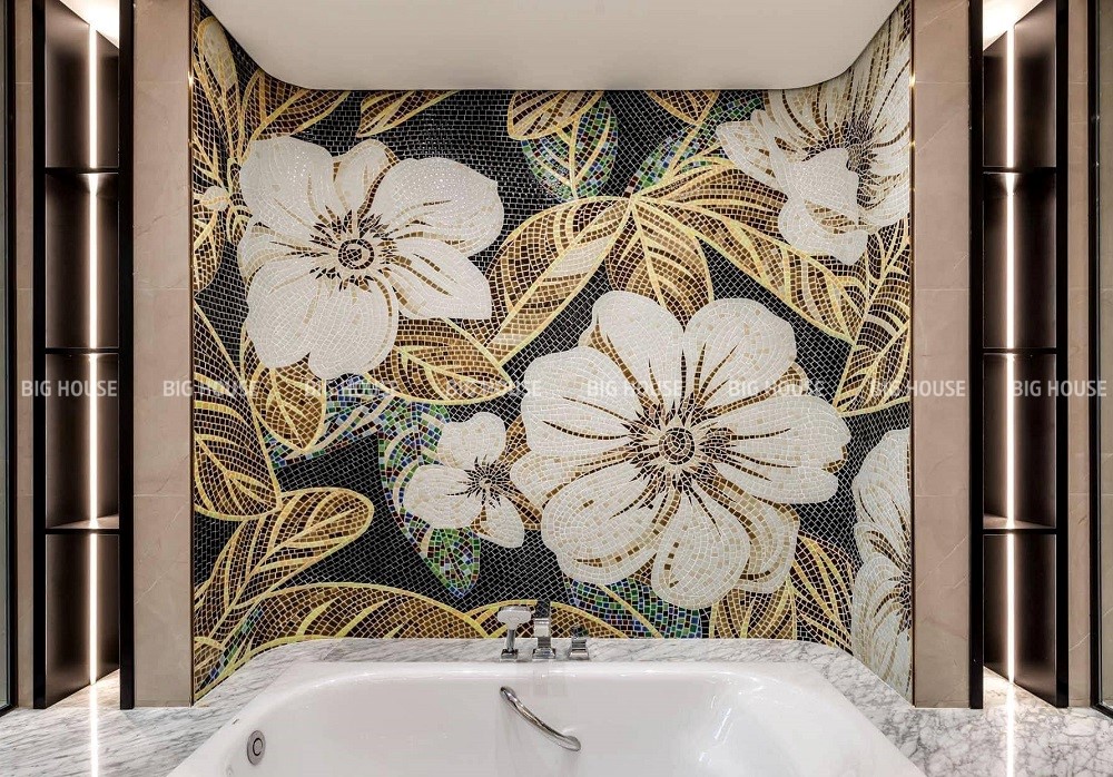 Tranh gạch mosaic cao cấp ốp tường phòng tắm
