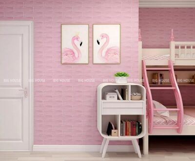 15 Mẫu gạch ốp tường phòng ngủ màu hồng & Cách phối Hiệu quả