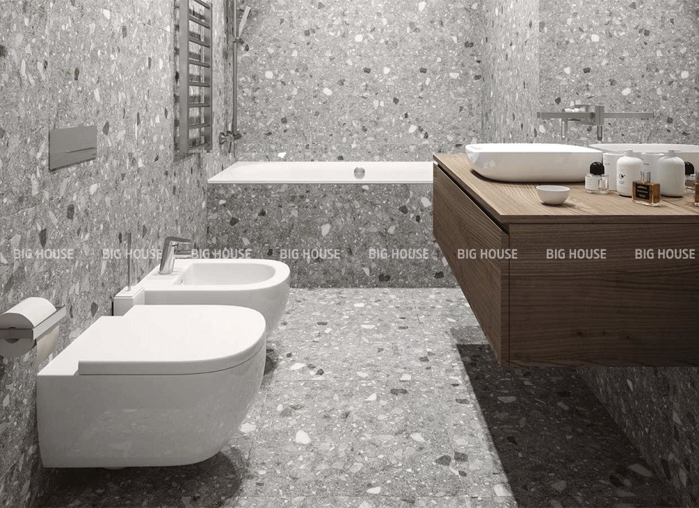 Phòng tắm ốp lát gạch terrazzo