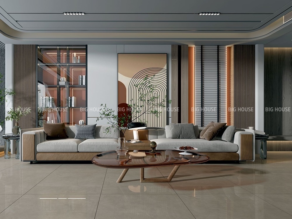 đặc trưng kích thước gạch lát phòng khách nhà ống