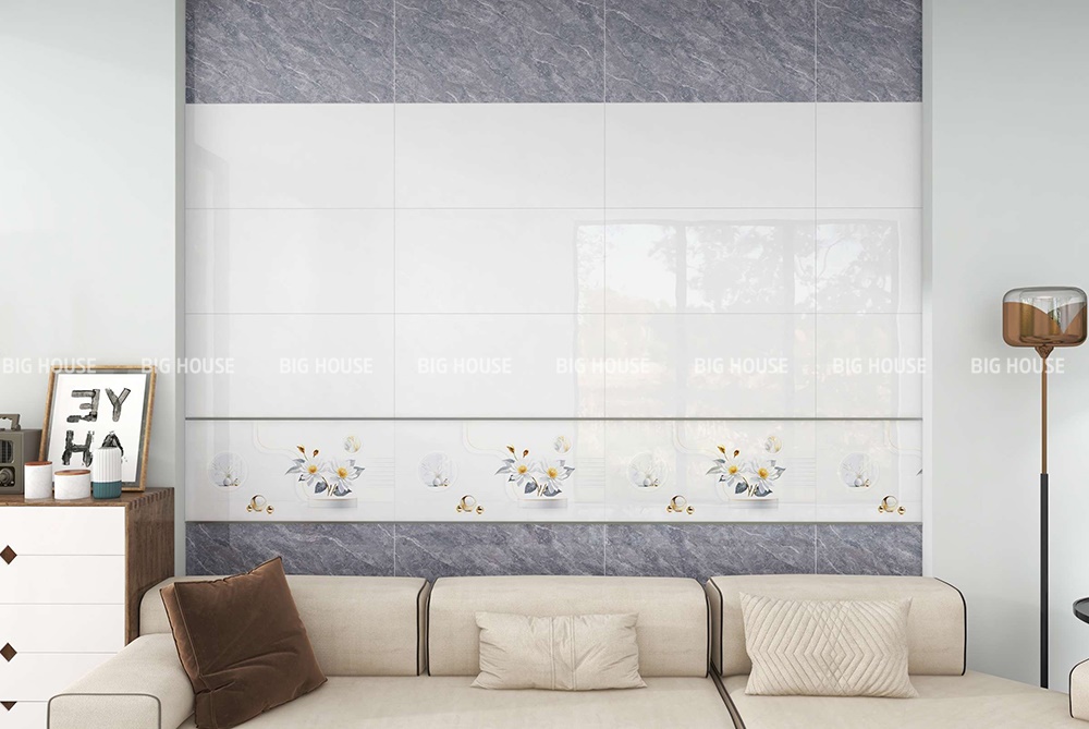 gạch ốp tường phòng khách 40x80 Prime 08499