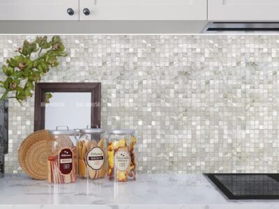 23 Mẫu gạch mosaic trắng Đẹp mắt, Hiện đại, Dễ phối Nội thất