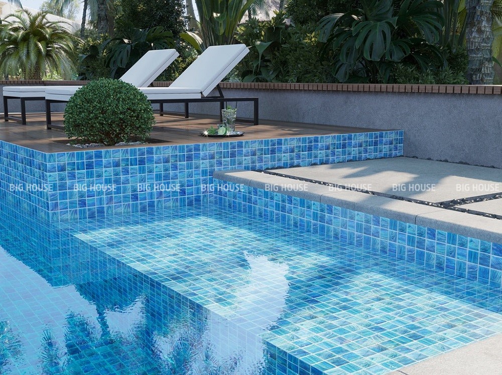 Gạch mosaic bể bơi Gạch mosaic bể bơi