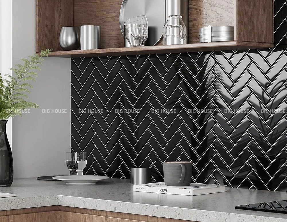 ý nghĩa phong thủy của gạch mosaic màu đen