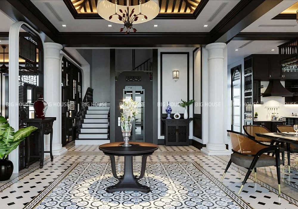 gạch bông indochine lát sảnh