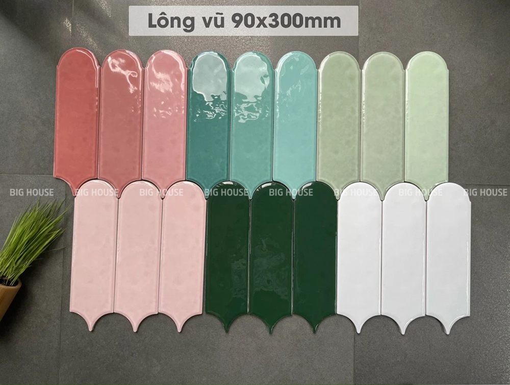 gạch thẻ lông vũ