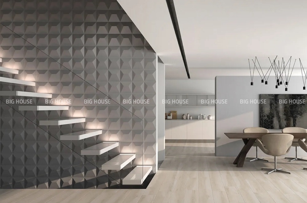 gạch 3D ốp cầu thang