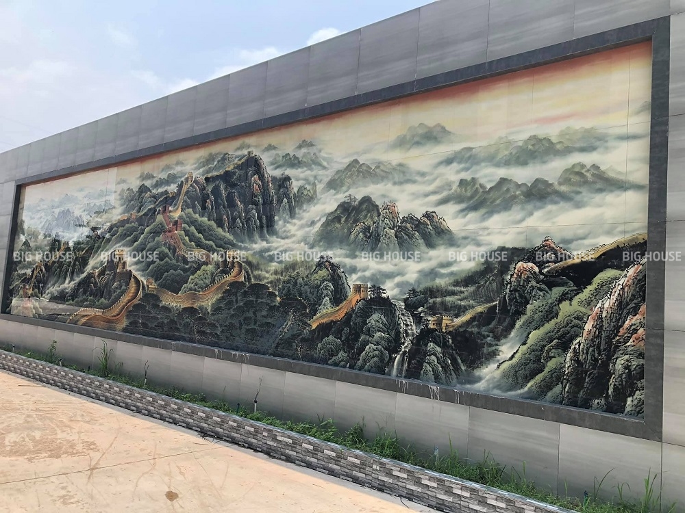 gạch 3D ốp tường ngoài trời
