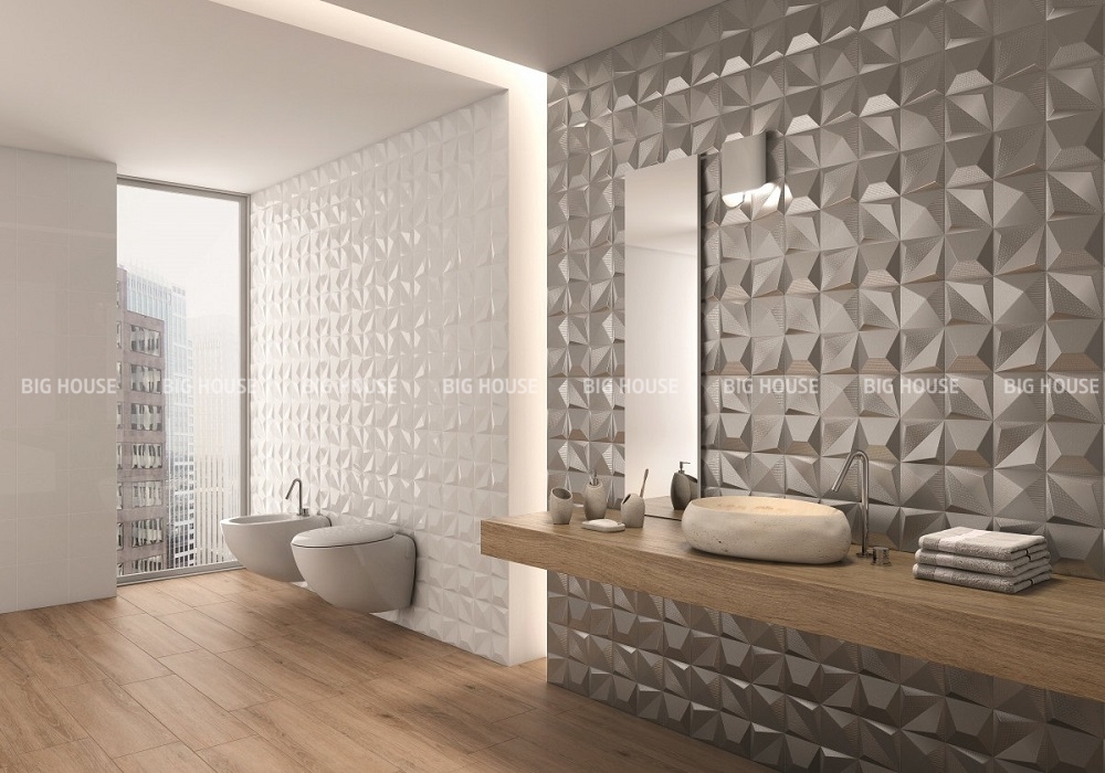 gạch 3D ốp tường phòng tắm