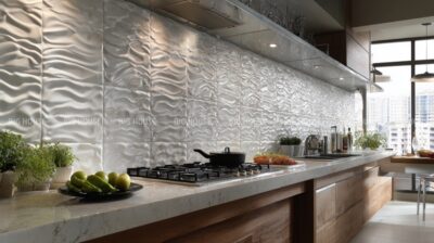 19 Mẫu gạch ốp bếp 3D Ấn tượng, Cá tính & Cách phối Hiệu quả