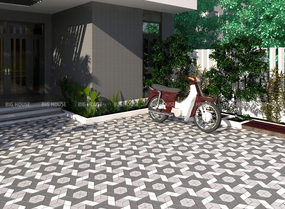 gạch lục giác lát sân TL 4502