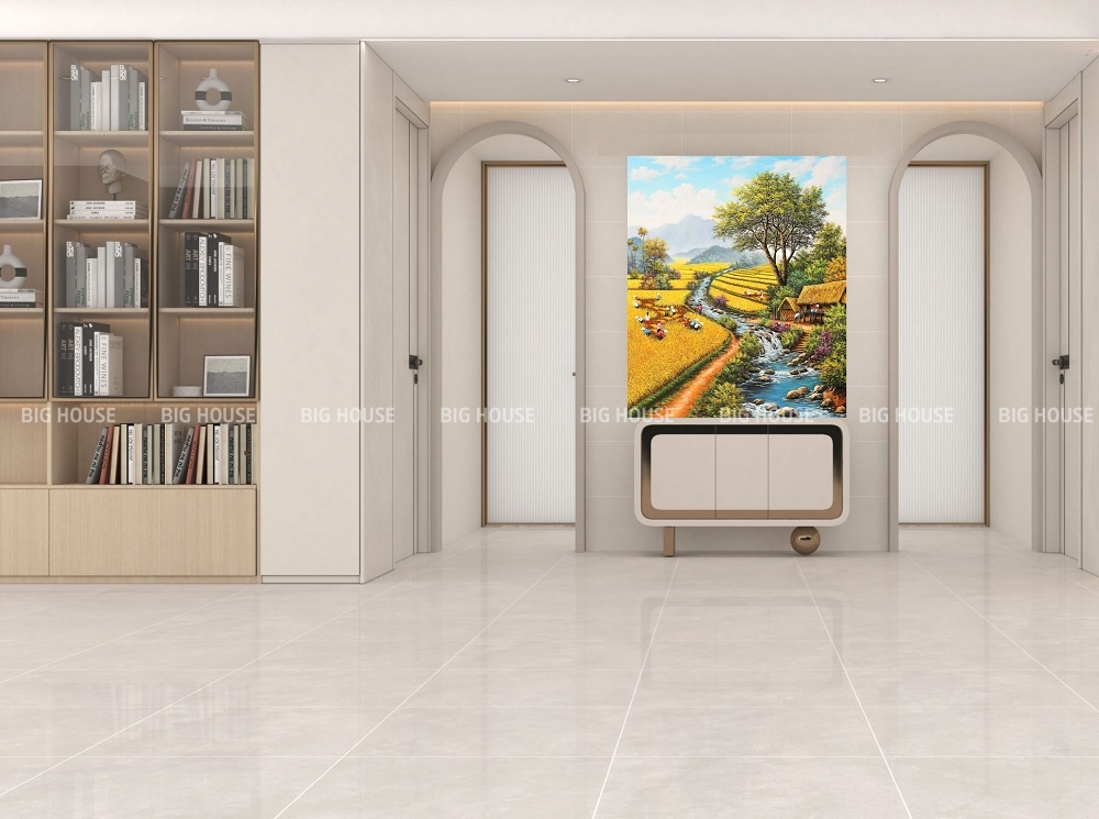 tranh gạch 3D đồng quê vụ mùa