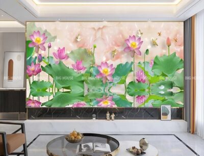 Ý nghĩa tranh gạch 3d hoa sen kèm Báo giá & Ứng dụng Hiệu quả
