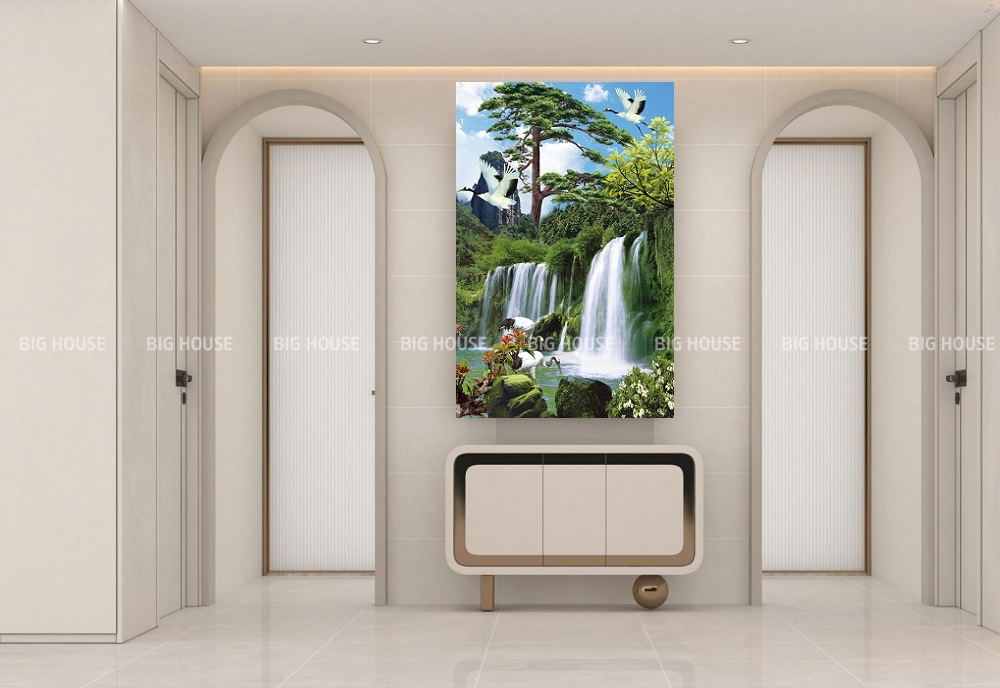 tranh gạch 3D phong cảnh núi non