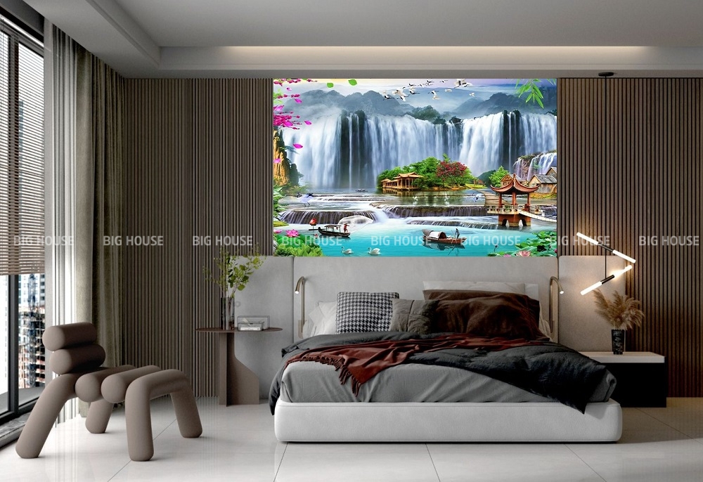 tranh gạch 3D phong cảnh núi