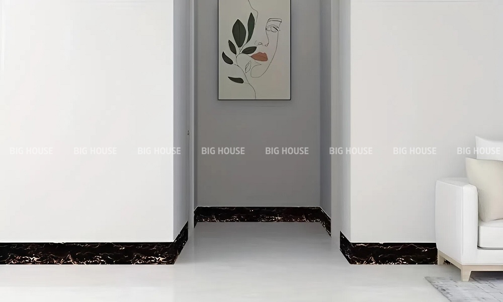 Gạch ốp chân tường 12x60 vân đá đen