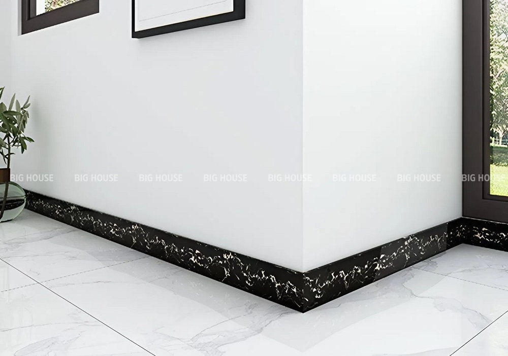 Gạch ốp chân tường 12x60 vân đá trắng