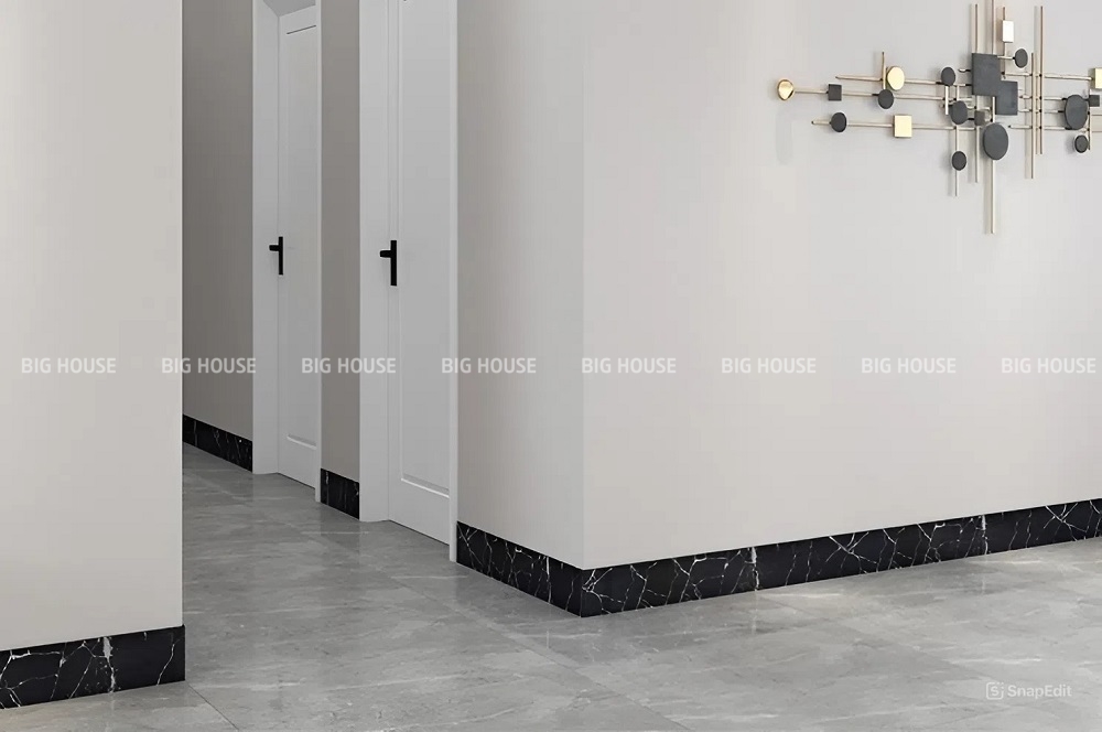 Gạch ốp chân tường 12x60 màu đen