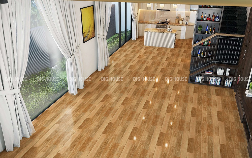 ưu điểm gạch giả gỗ bóng kiếng