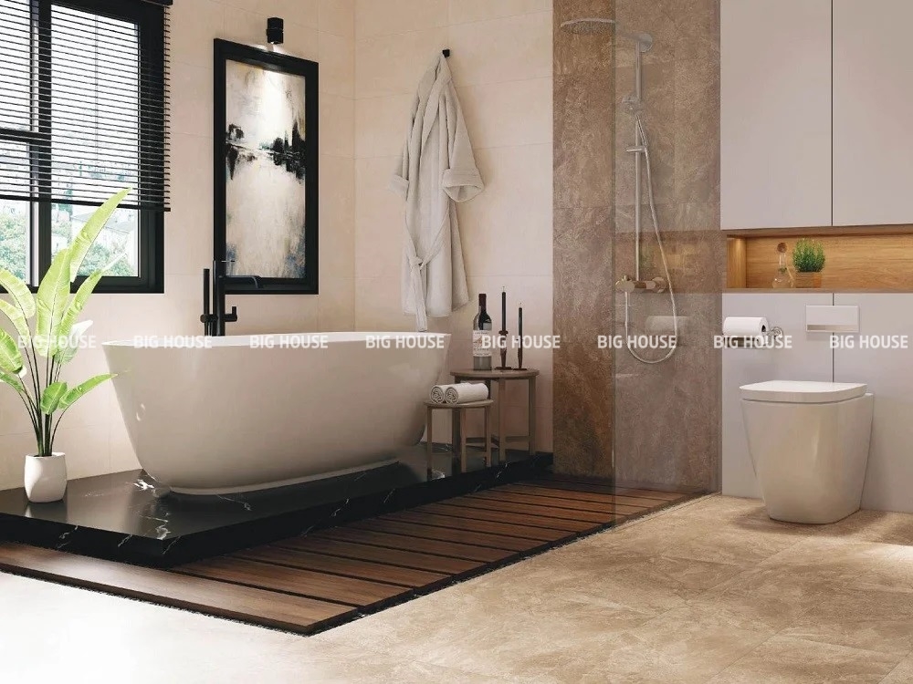 gạch lát nền màu vàng nâu Viglacera NY9-GM3605