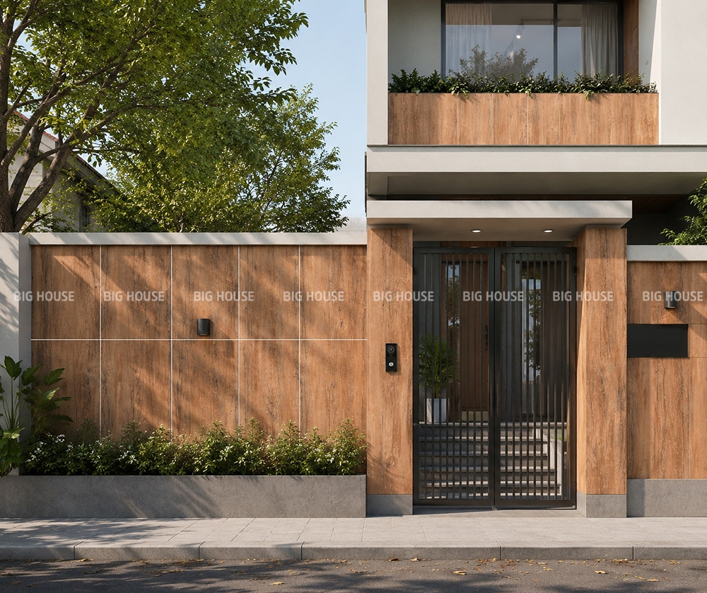 gạch giả gỗ 40x90 ốp mặt tiền